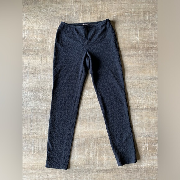 J. Mclaughlin Pull On Pants Black Women's 2 career Trouser Textured - Picture 1 of 15